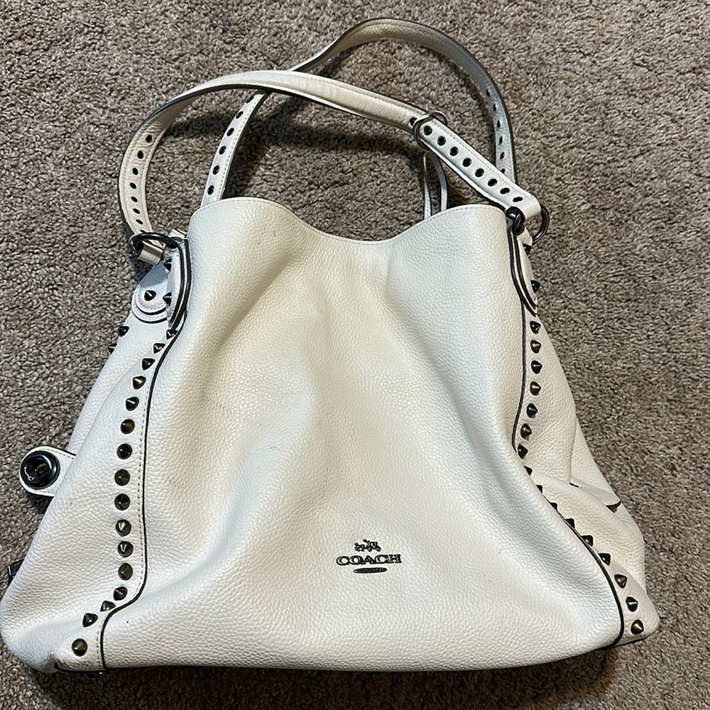 White Coach Edie Shoulder Bag
